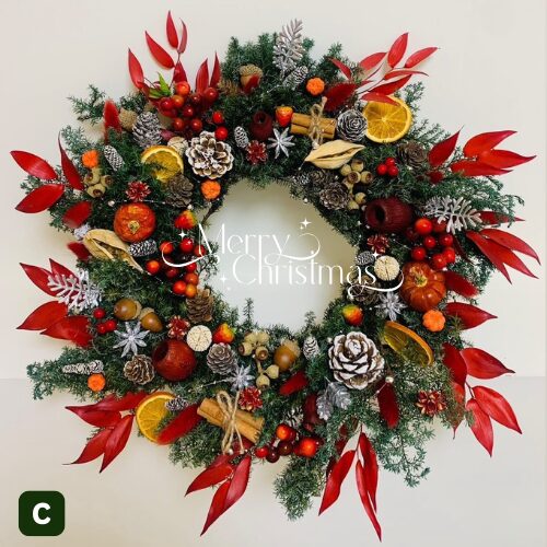 C 大花圈 聖誕手作課程